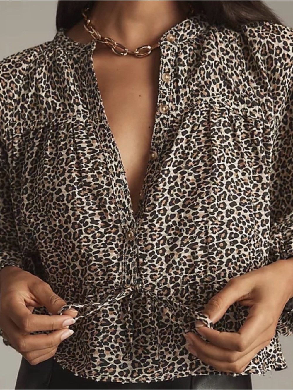 Anthropologie cinch waist blouse